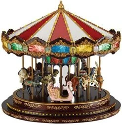 Mr. Christmas Marquee Deluxe Carousel Musical Animated Indoor Christmas Decoration, 15 Inch, Multi-Color -Department 56 Shop 612zAngnfIL. AC