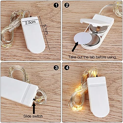 24 Pack Fairy Lights, KOMAKE 7ft 20LED Fairy String Lights Battery Operated Jar Lights, Christmas Lights Silver Coated Copper Wire Lights Firefly Starry Lights For DIY Decor, Wedding, Party, Christmas 2 24 Pack Fairy Lights, KOMAKE 7ft 20LED Fairy String Lights Battery Operated Jar Lights, Christmas Lights Silver Coated Copper Wire Lights Firefly Starry Lights For DIY Decor, Wedding, Party, Christmas - Image 2