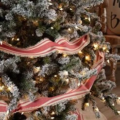 Mill Creek Grain Sack Red Christmas Tree Garland 9ft -Department 56 Shop 615YwwOcBCL