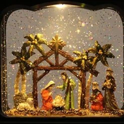 GenSwin Nativity Musical Lighted Water Lantern Christmas Snow Globe With 6 Hour Timer, Battery Operated & USB Powered Singing Swirling Glitter Snow Globe Lantern Christmas Holiday Home Decor Gift(11”) 15 GenSwin Nativity Musical Lighted Water Lantern Christmas Snow Globe With 6 Hour Timer, Battery Operated & USB Powered Singing Swirling Glitter Snow Globe Lantern Christmas Holiday Home Decor Gift(11”) -Department 56 Shop 617qLuhXcHL