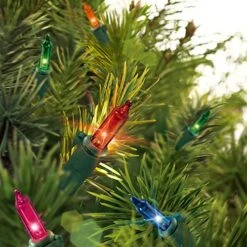 Holiday Time 100 Multi-Color Mini Lights - Green Wire (2 Pack) -Department 56 Shop 619lsvdxznL