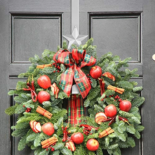 Whaline 3Pccs Christmas Wreath Hanger Over The Door Metal Wreath Hook Star Christmas Tree Snowflake Hook For Xmas Party Decor Door Wall Home Office, Silver, 15in 3 Whaline 3Pccs Christmas Wreath Hanger Over The Door Metal Wreath Hook Star Christmas Tree Snowflake Hook For Xmas Party Decor Door Wall Home Office, Silver, 15in - Image 3