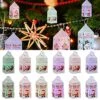 Christmas Decorations, 24Pcs Christmas Tree Ornaments, Hanging Christmas Lanterns, RGB Colors Changing LED Flameless Lantern, Battery Included, Xmas Winter Home Holiday Party Decor, Table Centerpieces -Department 56 Shop 61D6OepkqDL