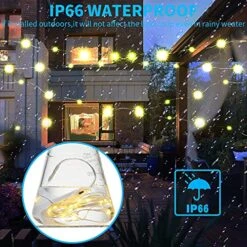 20 Packs Fairy String Lights,Waterproof Battery Operated Fairy Lights,6.6FT 20 LEDs Christmas Starry Firefly Lights,Lights For Wedding Party Indoor Outdoor Decoration(Warm White) -Department 56 Shop 61DHbCdw8IL