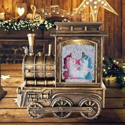 Christmas Snow Globe Lantern Decoration, Unicorn In Musical Lantern, USB/Battery Operated Lighted LED Water Snow Globes Glittering With 6H Timer