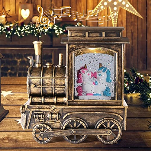 Christmas Snow Globe Lantern Decoration, Unicorn In Musical Lantern, USB/Battery Operated Lighted LED Water Snow Globes Glittering With 6H Timer 1 Christmas Snow Globe Lantern Decoration, Unicorn In Musical Lantern, USB/Battery Operated Lighted LED Water Snow Globes Glittering With 6H Timer