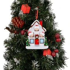 Christmas House Personalized Family Of 3 Ornament - Family Of New Home Christmas Ornament - 2022 Christmas Tree Decoration Gift Kids Grandkids - Custom Family Keepsake -Department 56 Shop 61FtE3yUGSL