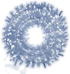 FUNPENY 300 LED Indoor String Lights, 100 FT Plug In Waterproof String Lights With 8 Modes For Halloween Thanksgiving Christmas Garden Decoration, Indoor And Outdoor Decorations (White) -Department 56 Shop 61G3D81 VS. AC