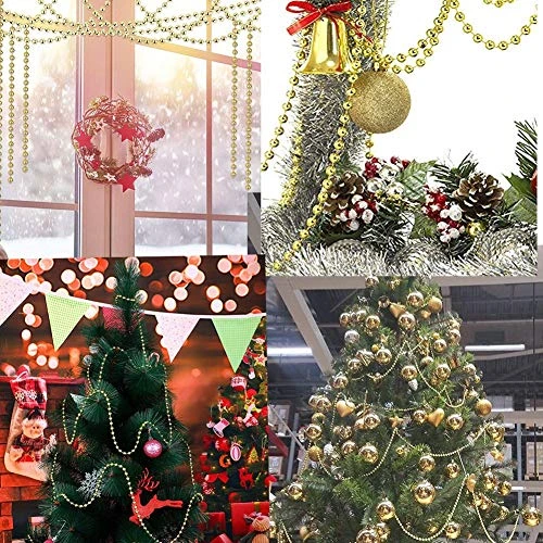 KUPOO 82FT Christmas Tree Beads Artificial Pearls Beads 6MM Garland Plastic Beads Roll For Christmas Wedding DIY Decoration (Gold) 3 KUPOO 82FT Christmas Tree Beads Artificial Pearls Beads 6MM Garland Plastic Beads Roll For Christmas Wedding DIY Decoration (Gold) - Image 3