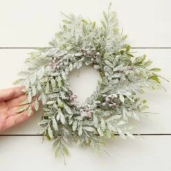 Factory Direct Craft Set Of 2 Artificial Frosted Fern Christmas Candle Rings Faux Winter Greenery Holiday Candle Rings For Pillar Candles - Use As A Small Christmas Wreath Decoration Too! 15 Factory Direct Craft Set Of 2 Artificial Frosted Fern Christmas Candle Rings Faux Winter Greenery Holiday Candle Rings For Pillar Candles - Use As A Small Christmas Wreath Decoration Too! -Department 56 Shop 61GiykNaKuL