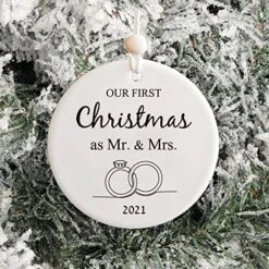 Our First Christmas As Mr & Mrs Ornaments 2021 Newly Married Ornament Couples Gifts Wedding Decoration Personalized Bridal Shower Gift… 10 Our First Christmas As Mr & Mrs Ornaments 2021 Newly Married Ornament Couples Gifts Wedding Decoration Personalized Bridal Shower Gift… -Department 56 Shop 61GodvIjcGL