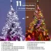 Brizled Color Changing Christmas Lights, 65.67ft 200 LED Cool White & Multicolor Christmas Lights, 11 Modes Remote Dimmable 24V Safe Adapter Outdoor Christmas Tree Lights String For Xmas Party Tree -Department 56 Shop 61HSIFb4DIL