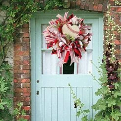 Wreath Door Hanger For Front Door Love And Signage Functional Baseball Door Hanger Valentines Day Wall Decorations (White, One Size) -Department 56 Shop 61Hz117j9kL