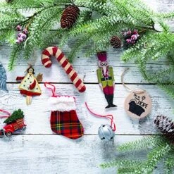 Fun Express Vintage Wood Carved Candy Canes (Set Of 6) Rustic Christmas Decor -Department 56 Shop 61ISca9krsL