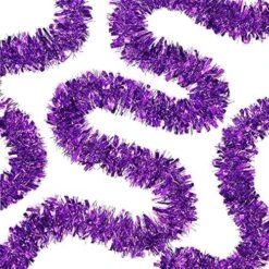 WILLBOND 50 Feet In 1 Piece Christmas Tinsel Garland Metallic Tinsel Twist Garland Christmas Tree Decorations Birthday Wedding New Year Hanging Decorations Party Supplies 3 Inch (Silver) -Department 56 Shop 61JjEsMr1DL. AC