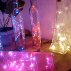 GLODD Wine Bottle Lights, 16 Packs Of LED Copper Wire Light Battery Operated Colourful Fairy String Light For DIY Bottles, Weddings, Christmas, Halloween 20 LEDs Decorative Cork Lights(78Inches Wire) -Department 56 Shop 61LPCtfIZfL