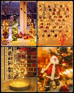 Brightown 12 Pack Led Fairy Lights Battery Operated String Lights Waterproof Silver Wire 7 Feet 20 Led Firefly Starry Moon Lights For DIY Wedding Party Bedroom Patio Christmas -Department 56 Shop 61MCyKSMinL