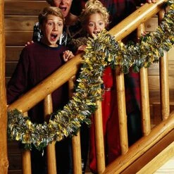 33FT Christmas Tinsel Garland Decoration To Christmas Tree, Thick And Thin Metallic Streamers Foil Tinsel Twist Garland For Xmas Tree Decor Home Indoor Outdoor Holiday Wedding Party Supply (Gold) -Department 56 Shop 61OaIiUG2GL