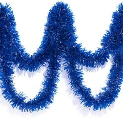 TCDesignerProducts Black Vinyl Indoor & Outdoor Holiday Tinsel Twist Shiny Garland Decoration - 4" X 25' Roll -Department 56 Shop 61P pX6FTjL. AC