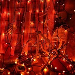 Toodour Halloween Orange Lights, 131ft 350 LED Plug In Halloween String Lights With 8 Modes And Timer, Connectable Outdoor Halloween Lights For Home, Party, Halloween Decor -Department 56 Shop 61P4ciQpZwL
