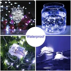 Blingstar Fairy Lights 2 Pack String Lights 33ft 100 LED USB And Battery Operated Christmas Lights Remote Control Timer 8 Modes Firefly Lights Cool White Fairy String Lights For Bedroom Wedding Decor -Department 56 Shop 61QN68FI0ZL