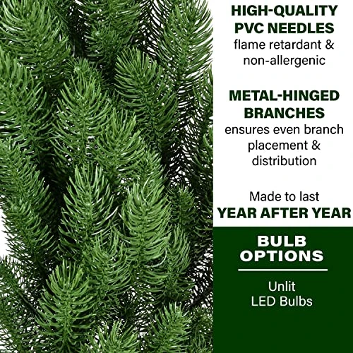 Fraser Hill Farm 36-in. Green Fir Wreath Warm White LED Lights | Battery Operated | Festive Christmas Holiday Decorations | Indoor Hanging Decor For Doors, Fireplace Mantels | FFGF036WR-5GR 2 Fraser Hill Farm 36-in. Green Fir Wreath Warm White LED Lights | Battery Operated | Festive Christmas Holiday Decorations | Indoor Hanging Decor For Doors, Fireplace Mantels | FFGF036WR-5GR - Image 2