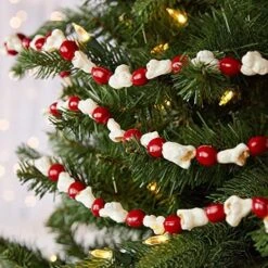 Faux Popcorn And Cranberries Garland For Christmas Tree Decoration By Factory Direct Craft - Old Fashion Artificial String Popcorn And Cranberry Bead Holiday Garland (6 Feet Long) -Department 56 Shop 61SGVGb8TUL. AC