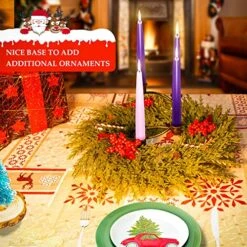 Rocinha Advent Candle Holder, Rustic Advent Wreath Candle Holder With Spiral Structure - Christmas Advent Wreath Ring Advent Centerpiece Decorations For Home Church -Department 56 Shop 61SHo8JdJTL