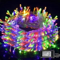 FUNPENY 300 LED Indoor String Lights, 100 FT Plug In Waterproof String Lights With 8 Modes For Halloween Thanksgiving Christmas Garden Decoration, Indoor And Outdoor Decorations (White) -Department 56 Shop 61TkL gcuDL. AC