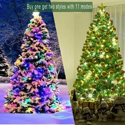 Chasefun Christmas Tree Lights,Warm White & Multicolor Color Changing 11 Lighting Modes Christmas Tree Fairy Lights,288LED,6.6FT X 8 Lines Christmas String Lights For Xmas Tree Decoration -Department 56 Shop 61UFjlyPV0L