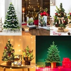 RIFNY 45 Packs Christmas Artificial Green Pine Needles 10 Inch Christmas Floral Picks Artificial Pine Branches For DIY Garland Wreath Crafts Christmas Tree Gift Wrap Home Garden Decoration -Department 56 Shop 61UoZFFo8yL