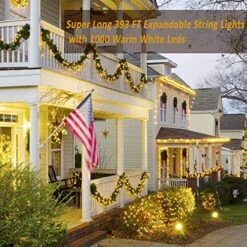 Haili 1000 Led Christmas Lights, Plug In 8 Lighting Modes Waterproof, Outdoor Christmas Lights For Tree Yard Party Indoor Outside Decorations (393FT, Warm White) -Department 56 Shop 61VvTqwkIVL