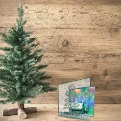 BANBERRY DESIGNS Christmas Tree Candle Holder - Mirrored Glass With Silver Glittery Xmas Tree - Includes 1 White LED Tea Light - Elegant Holiday Décor 11 BANBERRY DESIGNS Christmas Tree Candle Holder - Mirrored Glass With Silver Glittery Xmas Tree - Includes 1 White LED Tea Light - Elegant Holiday Décor -Department 56 Shop 61X2UexZdLL