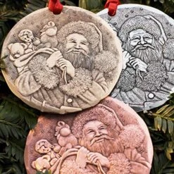 Wendell August 2019 Annual Ornament, A Visit From St. Nicholas – 2.125” Aluminum, Handmade In USA, Makes A Great