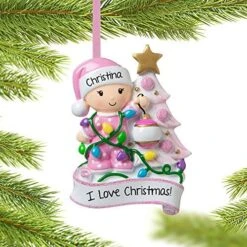 Personalized Babys First Christmas Ornament - Baby Girl -Department 56 Shop 61XuHY6pURL. AC