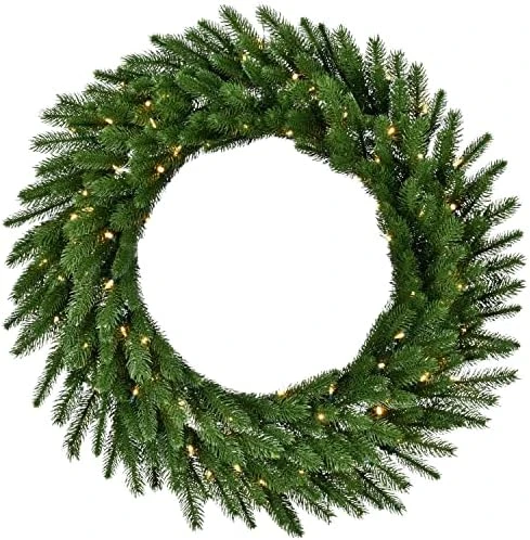 Fraser Hill Farm 36-in. Green Fir Wreath Warm White LED Lights | Battery Operated | Festive Christmas Holiday Decorations | Indoor Hanging Decor For Doors, Fireplace Mantels | FFGF036WR-5GR 13 Fraser Hill Farm 36-in. Green Fir Wreath Warm White LED Lights | Battery Operated | Festive Christmas Holiday Decorations | Indoor Hanging Decor For Doors, Fireplace Mantels | FFGF036WR-5GR - Image 13