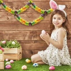 Chuangdi 66 Feet 2 Pieces Easter Tinsel Garlands Metallic Twist Garlands Colorful Tinsel Twist Fringe Garland Hanging Tinsel Garland Ornaments For Easter Decoration Birthday Wedding Party Supply -Department 56 Shop 61aIp15i8qL