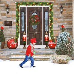 Rocinha 9 Foot Lighted Christmas Garland, Outdoor Christmas Garland With Pine Cones, Red Berries And LED Light For Fireplace, Mantle And Stair Railing -Department 56 Shop 61g3qZ7ssrL