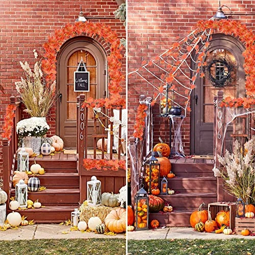 GENERIC 20 Pcs Fall Leaf Garland, Hanging Vines Garland Artificial Fall Thanksgiving Maple Leaves Garland Decor For Fireplace Party Orange FY-AAA-20 FY-AAA-20 2 GENERIC 20 Pcs Fall Leaf Garland, Hanging Vines Garland Artificial Fall Thanksgiving Maple Leaves Garland Decor For Fireplace Party Orange FY-AAA-20 FY-AAA-20 - Image 2