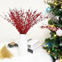 RIFNY 45 Packs Christmas Artificial Green Pine Needles 10 Inch Christmas Floral Picks Artificial Pine Branches For DIY Garland Wreath Crafts Christmas Tree Gift Wrap Home Garden Decoration -Department 56 Shop 61hVy6Qi6EL. AC