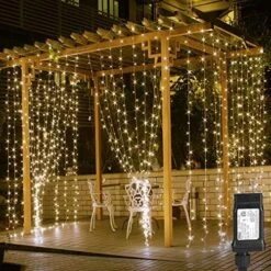 Lighting EVER Curtain Lights, 306 LED 10×10 Ft High Density Plug In Window Hanging Fairy String Lights For Wedding Party Backdrop Gazebo, Twinkle Lights For Bedroom Wall (18 Strings, 6.9" Apart) 14 Lighting EVER Curtain Lights, 306 LED 10×10 Ft High Density Plug In Window Hanging Fairy String Lights For Wedding Party Backdrop Gazebo, Twinkle Lights For Bedroom Wall (18 Strings, 6.9" Apart) -Department 56 Shop 61hps7xNiFL. AC