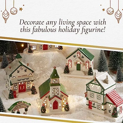 Spode – Christmas Tree Christmas Village Public House-LED-5 Inch X 5.5 Inch Figurine 4 Spode – Christmas Tree Christmas Village Public House-LED-5 Inch X 5.5 Inch Figurine - Image 4
