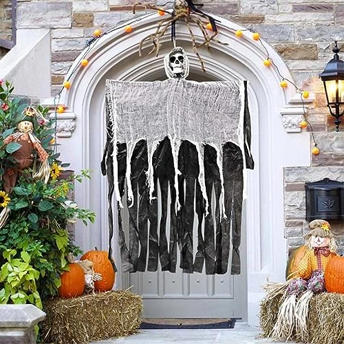 Halloween Decorations Hanging The Skull, The Ghost Door-Hanger Hanging Skull Horror Pack Of 3 1 Halloween Decorations Hanging The Skull, The Ghost Door-Hanger Hanging Skull Horror Pack Of 3