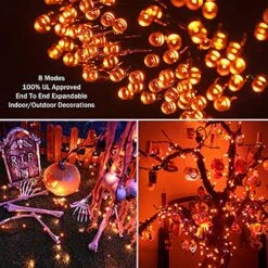 Halloween Outdoor String Lights Decorations - 25m/82ft 220 LEDs 8 Modes Function End-to-End Extendable Plug In Waterproof Fairy Lights For Christmas/Thanksgiving Day/Wedding/Patio/Home/Indoor - Orange 11 Halloween Outdoor String Lights Decorations - 25m/82ft 220 LEDs 8 Modes Function End-to-End Extendable Plug In Waterproof Fairy Lights For Christmas/Thanksgiving Day/Wedding/Patio/Home/Indoor - Orange -Department 56 Shop 61jQUROsSOL