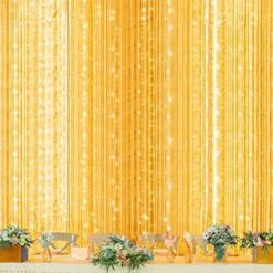 Twinkle Star 300 LED Window Curtain String Light Wedding Party Home Garden Bedroom Outdoor Indoor Wall Decorations, Warm White -Department 56 Shop 61oqEj44fPL. AC