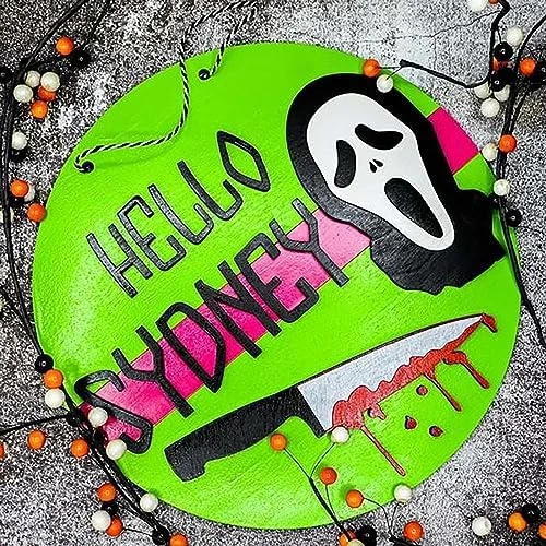 Askfairy Halloween Door Hanger Design Horror Movie Door Ghostface Welcome Sign, 3D Home Garden Front Door Decoration Props (8) 8 Askfairy Halloween Door Hanger Design Horror Movie Door Ghostface Welcome Sign, 3D Home Garden Front Door Decoration Props (8) - Image 8