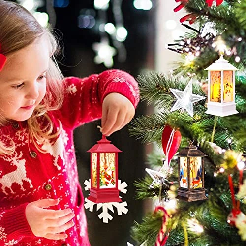 SIBOSUN 3 Pcs Christmas Tabletop Lanterns Vintage Outdoor Candle Lantern Decorative With LED Light - LED Candle Light For Christmas Decoration - Home Party Flashing LED Hanging Lantern Battery Powered 2 SIBOSUN 3 Pcs Christmas Tabletop Lanterns Vintage Outdoor Candle Lantern Decorative With LED Light - LED Candle Light For Christmas Decoration - Home Party Flashing LED Hanging Lantern Battery Powered - Image 2
