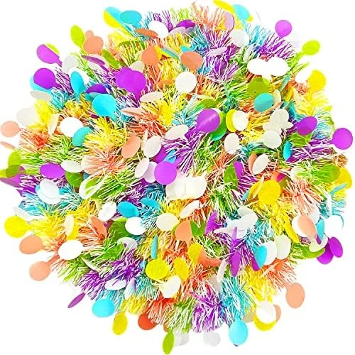 Easter Tinsel Garland,40 Feet Metallic Glitter Garlands,Mixed Color Chunky Garlands Hanging Decorations For Easter,Party Decor 6 Easter Tinsel Garland,40 Feet Metallic Glitter Garlands,Mixed Color Chunky Garlands Hanging Decorations For Easter,Party Decor - Image 6