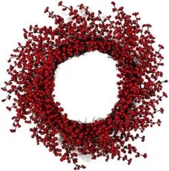 Leaf Design UK Artificial Christmas Wreaths & Garlands, Red Berry Natural Garland, 150cm 18 Leaf Design UK Artificial Christmas Wreaths & Garlands, Red Berry Natural Garland, 150cm -Department 56 Shop 61scsOAIeL. AC