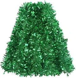 CCINEE 33FT St.Patrick's Day Tinsel Garland,Shamrock Clover Green Metallic Garland For Irish Party Home Decoration -Department 56 Shop 61tQFYOoPL. AC